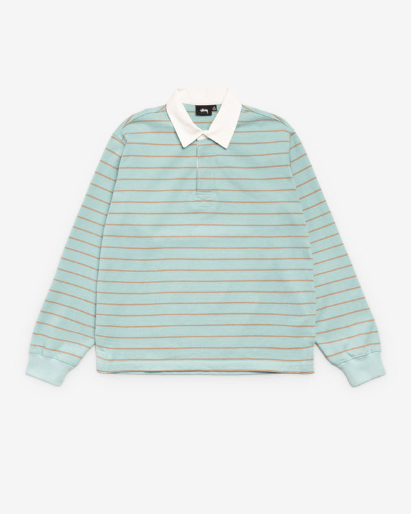 Stüssy - Men's Striped Rugby - (Blue)