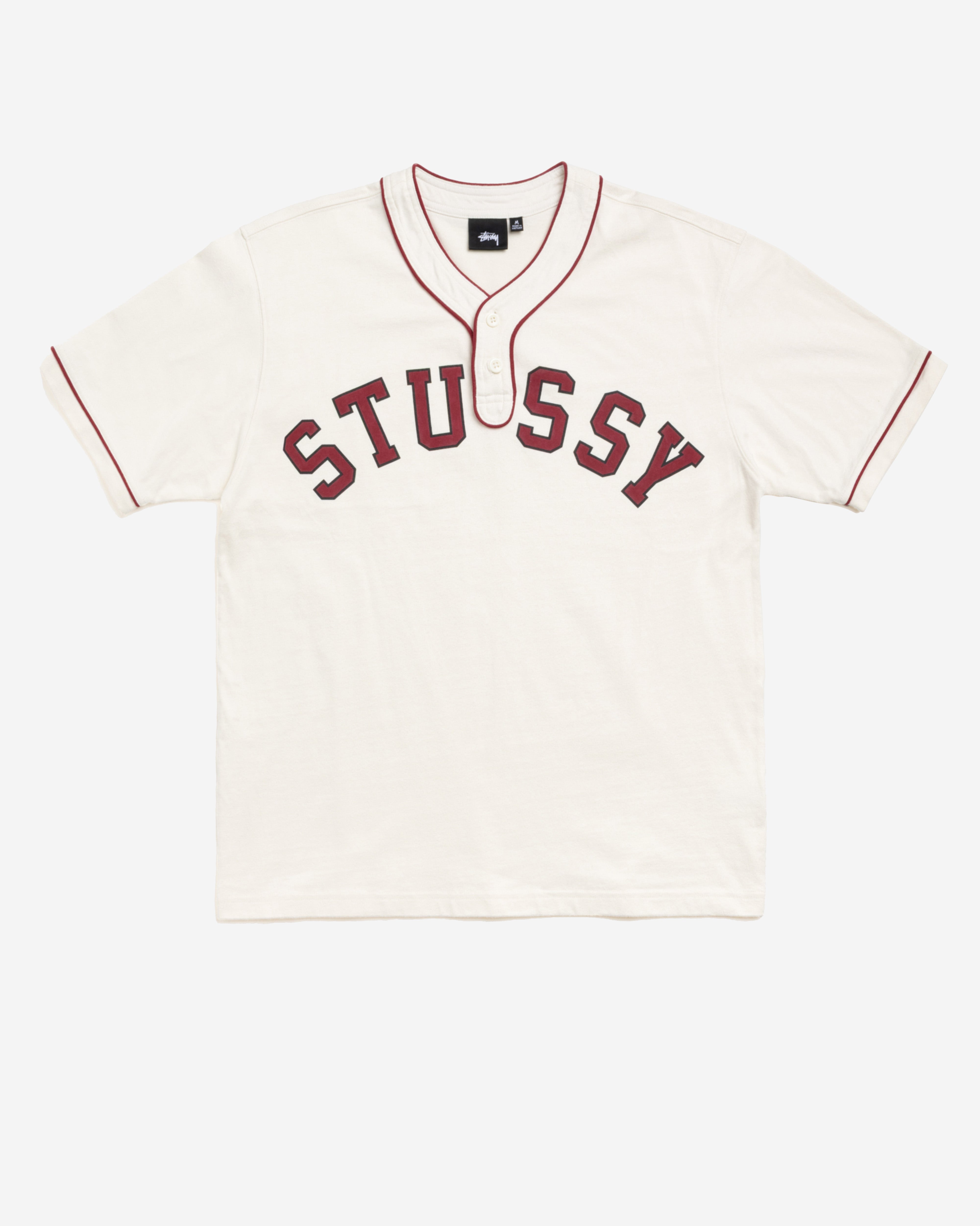 トップス ARCH BASEBALL JERSEY stussy Stüssy: Men's Arch Baseball Jersey (Natural) | DSMNY E-SHOP