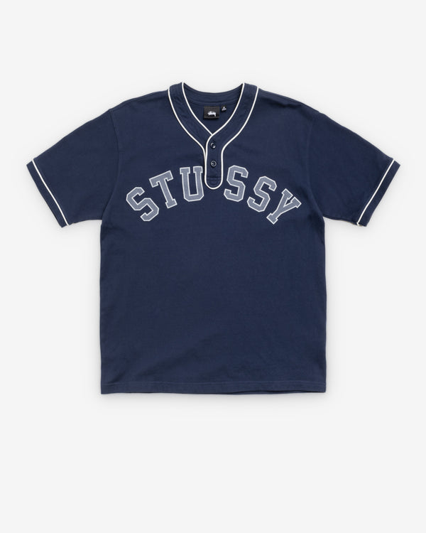 Stüssy - Men's Arch Baseball Jersey - (Navy)