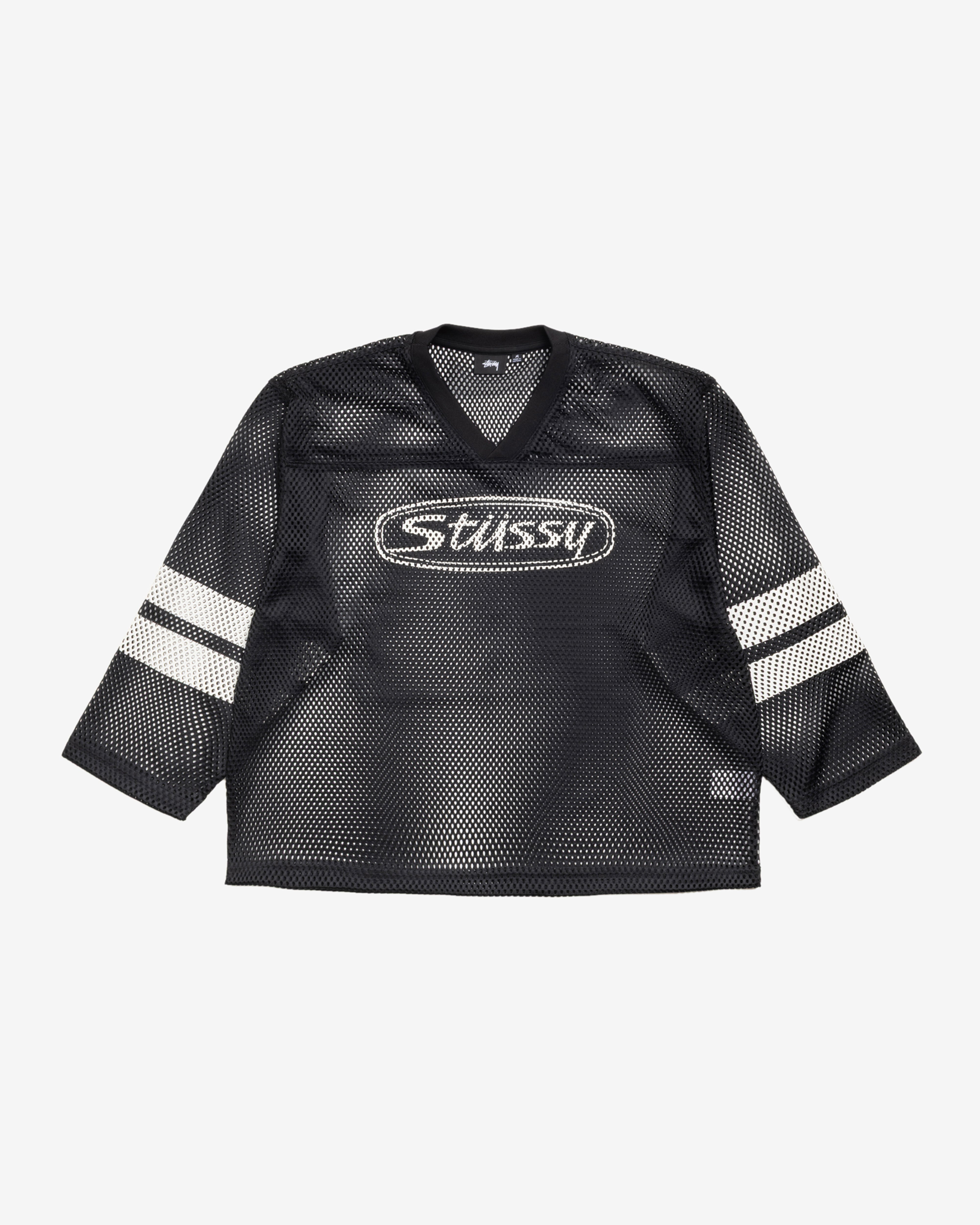 Stüssy: Men's Trucker Team Jersey (Black) | DSMNY E-SHOP