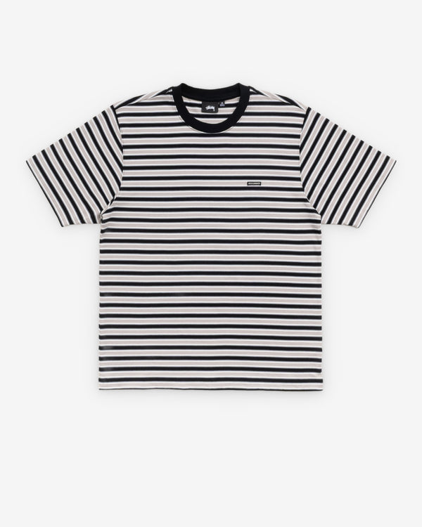 Stüssy - Men's Beach Stripe Short Sleeve Tee - (Black)