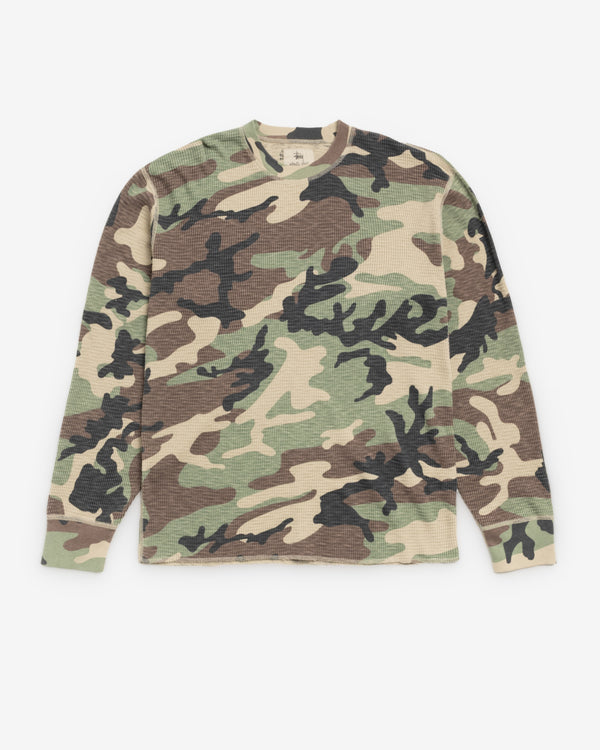 Stüssy - Men's Pigment Dyed Long Sleeve Thermal - (Camo)