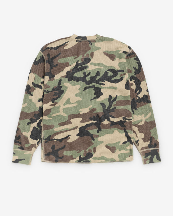 Stüssy - Men's Pigment Dyed Long Sleeve Thermal - (Camo)