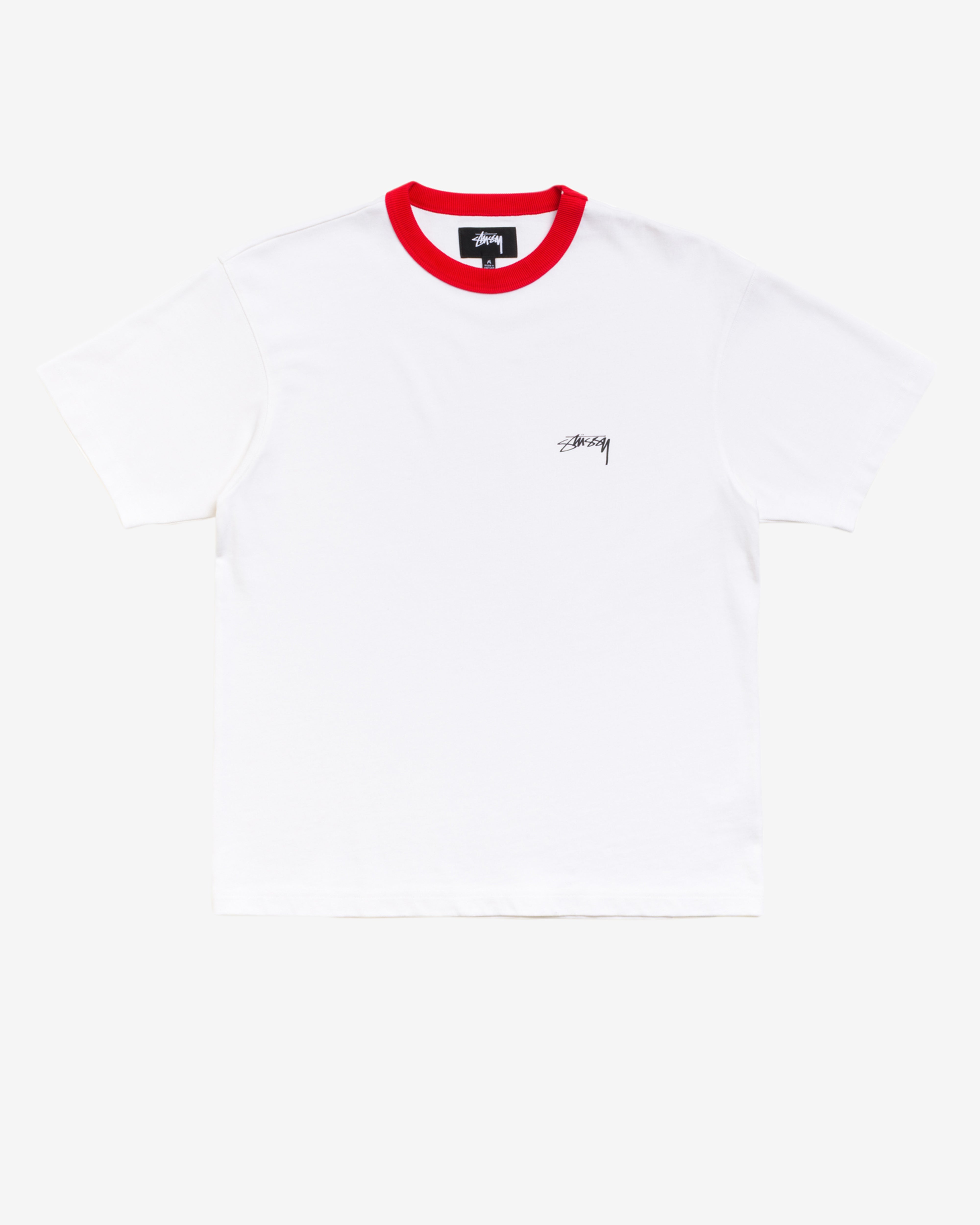 Stüssy: Men's SS Ringer Tee (White) | DSMNY E-SHOP