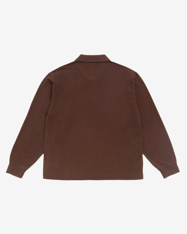 Stüssy - Men's Classic LS Pique Polo - (Brown)