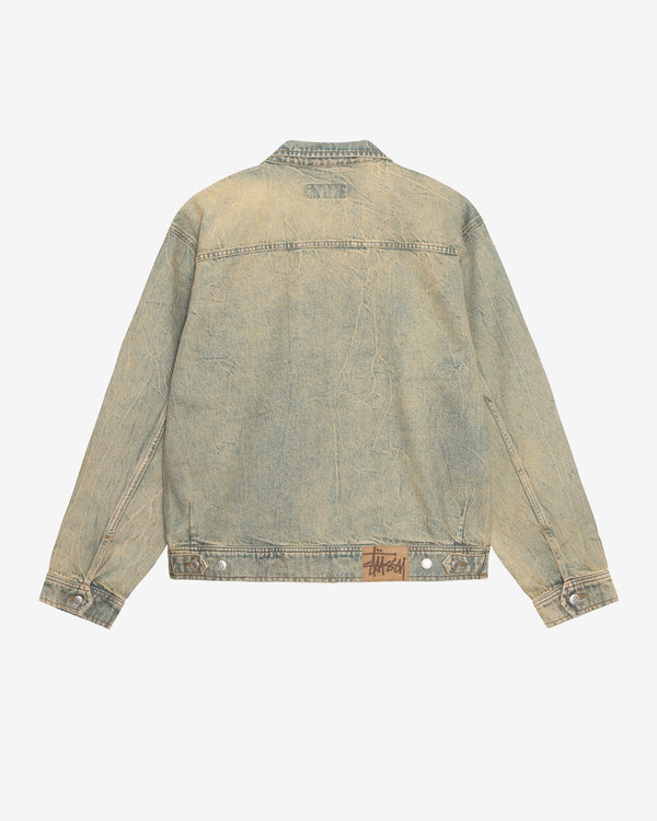 Stüssy - Men's Zip Work Jacket Denim - (Beach Wash)