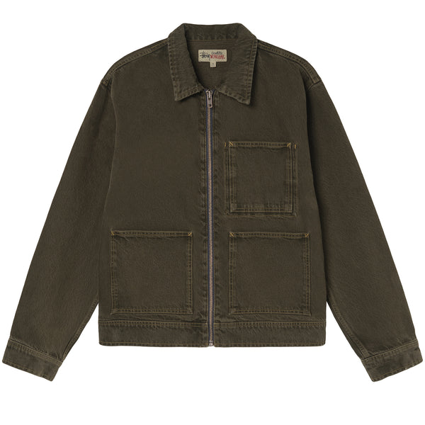 Stüssy - Denim Zip Work Jacket - (Olive)