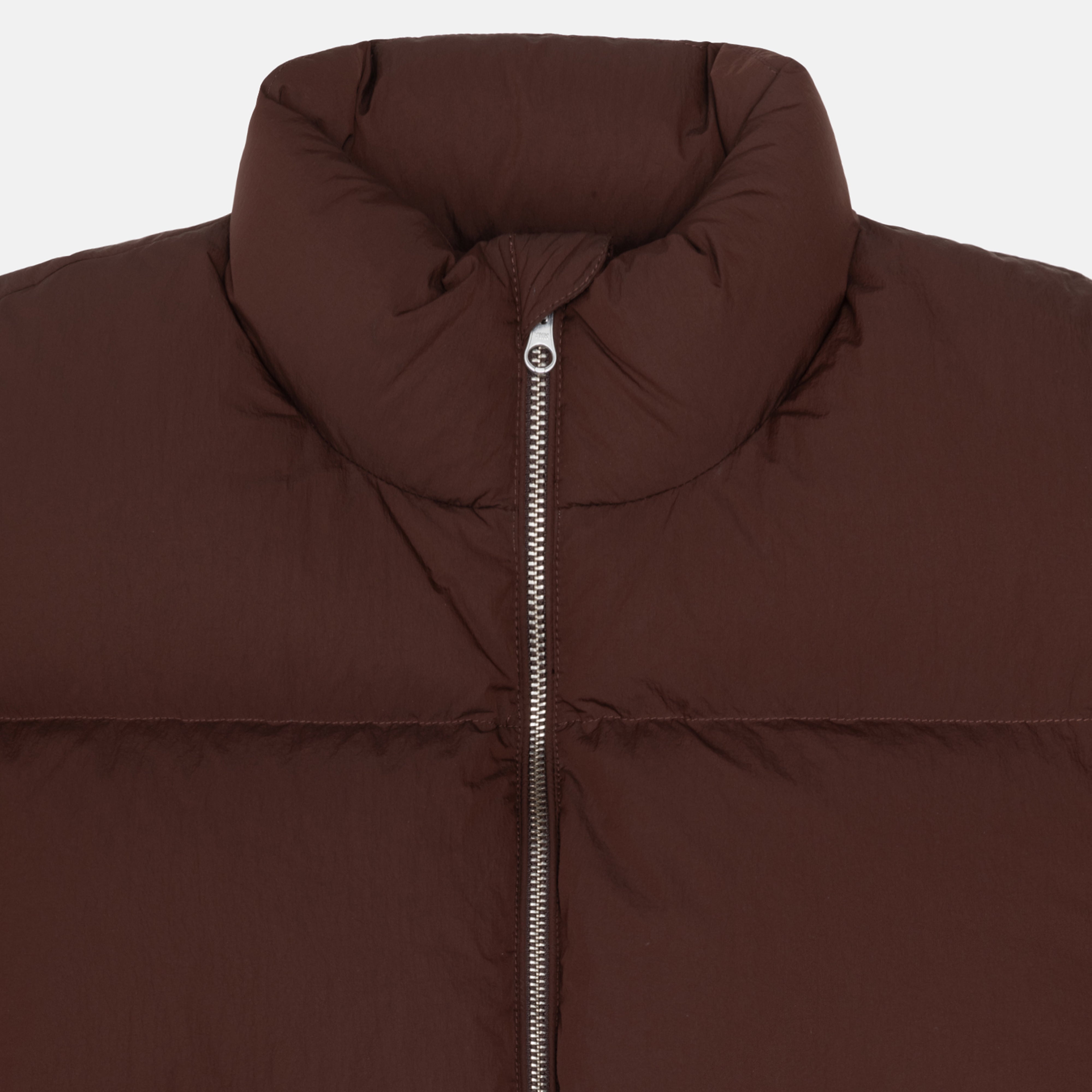 STUSSY Nylon DOWN PUFFER JACKET Brown