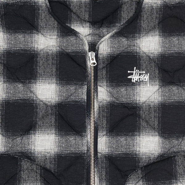 Stüssy - Plaid Nylon Liner Vest - (Black)