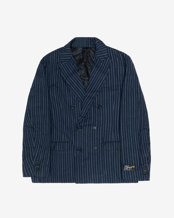 Stüssy - Men's Db Blazer Wrinkled Stripe - (Navy)