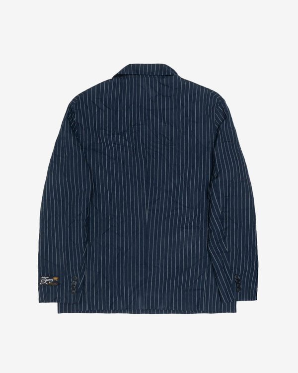 Stüssy - Men's Db Blazer Wrinkled Stripe - (Navy)