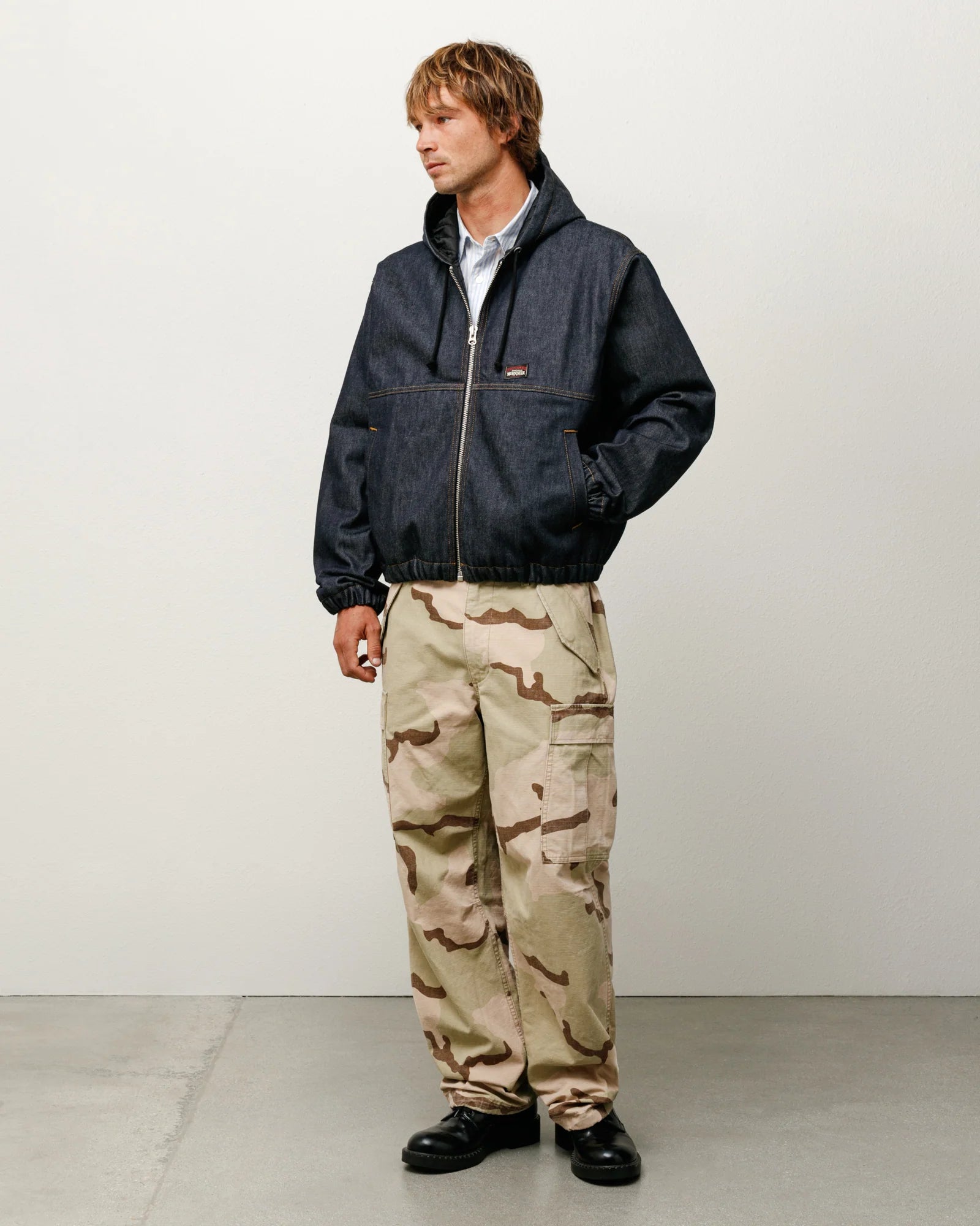 Stüssy: Men's Insulated Work Jacket Denim (Raw Indigo) | DSMNY E-SHOP Stüssy: Men's Insulated Work Jacket Denim (Raw Indigo) | DSMNY E-SHOP