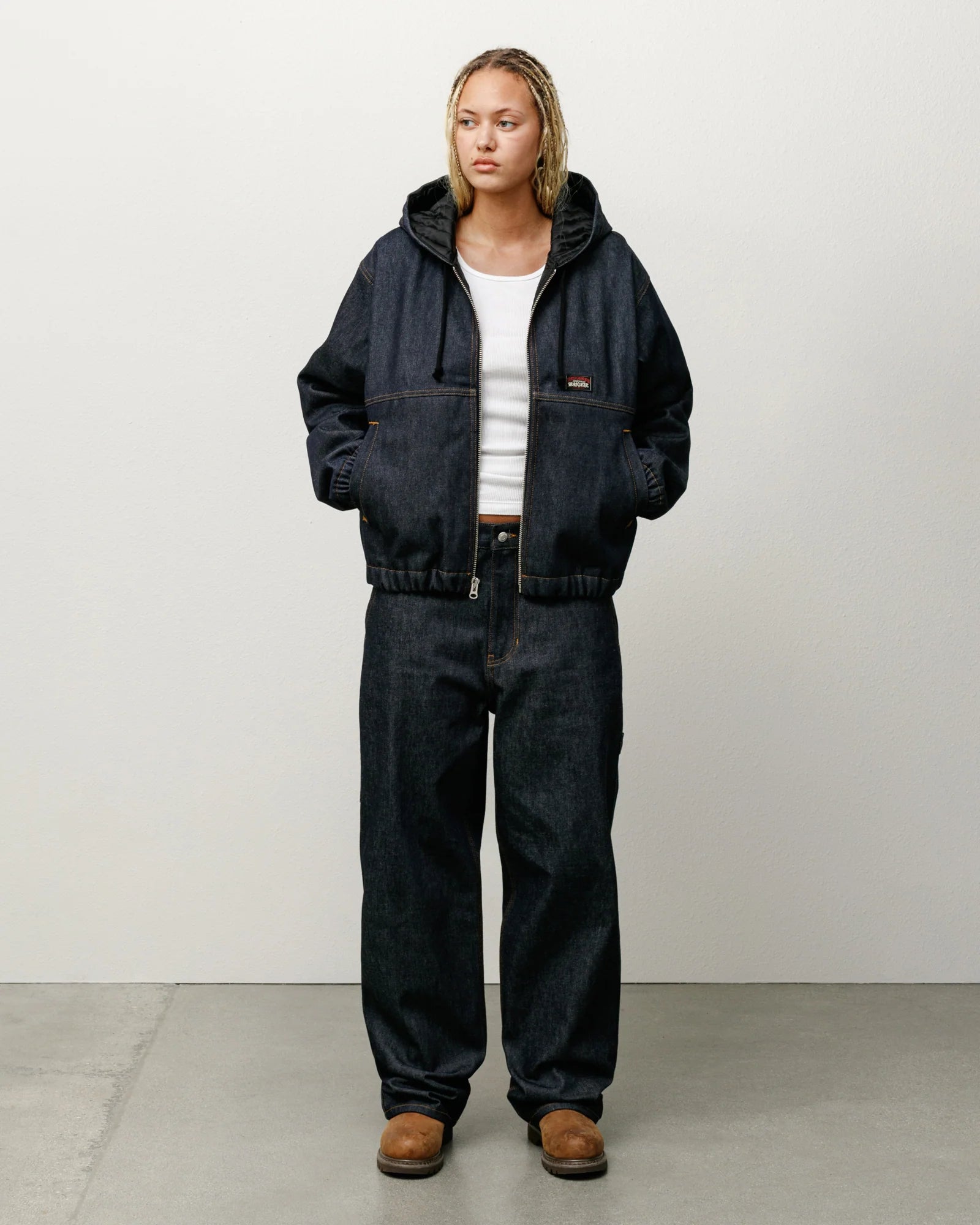 Stüssy: Men's Insulated Work Jacket Denim (Raw Indigo) | DSMNY E-SHOP Stüssy: Men's Insulated Work Jacket Denim (Raw Indigo) | DSMNY E-SHOP