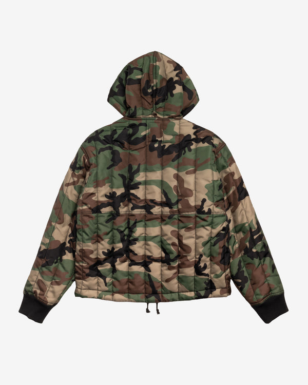 Stüssy - Men's Quilted Nylon Work Jacket - (Woodland Camo)
