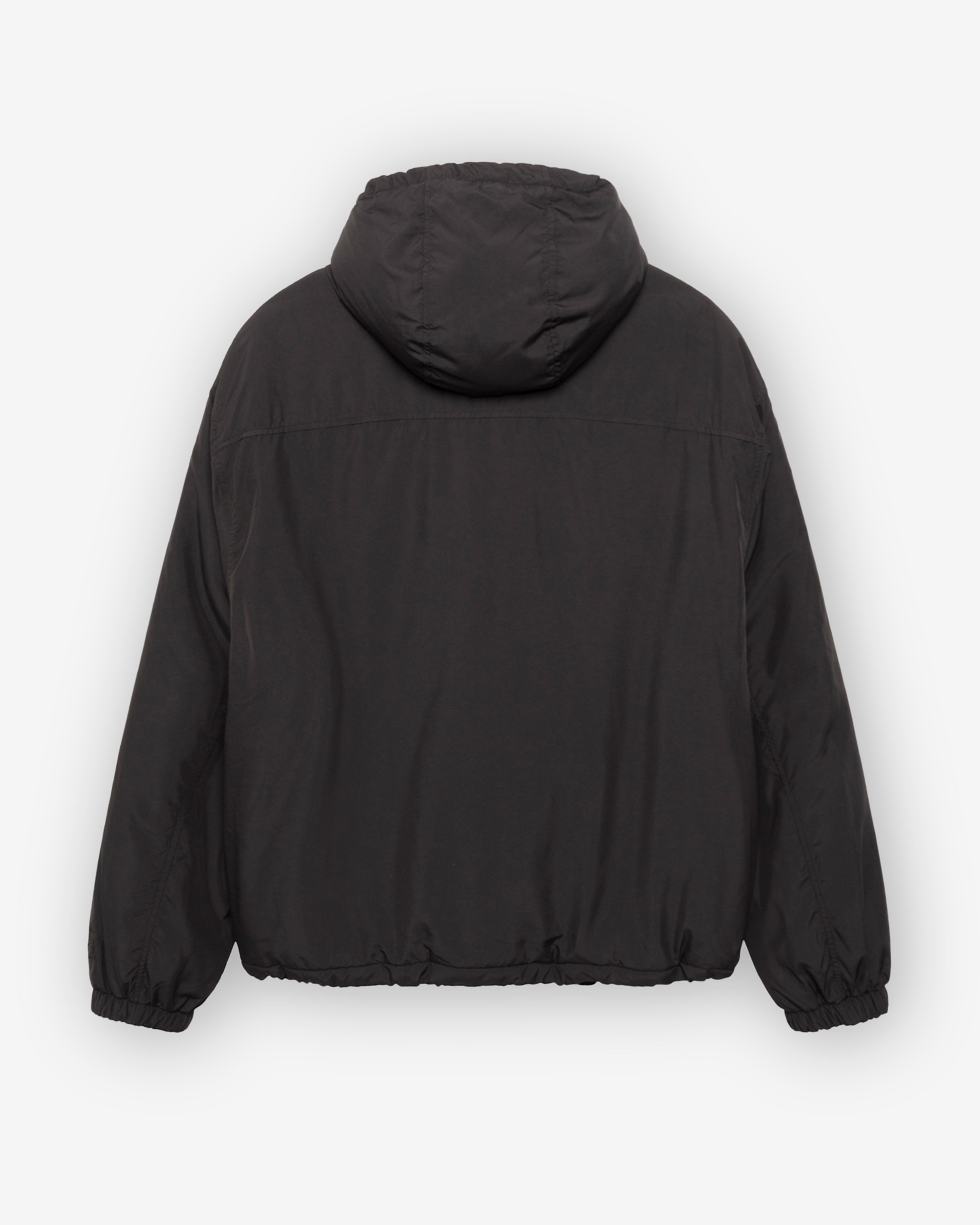 Stüssy: Men's Insulated Hooded Jacket (Black) | DSMNY E-SHOP