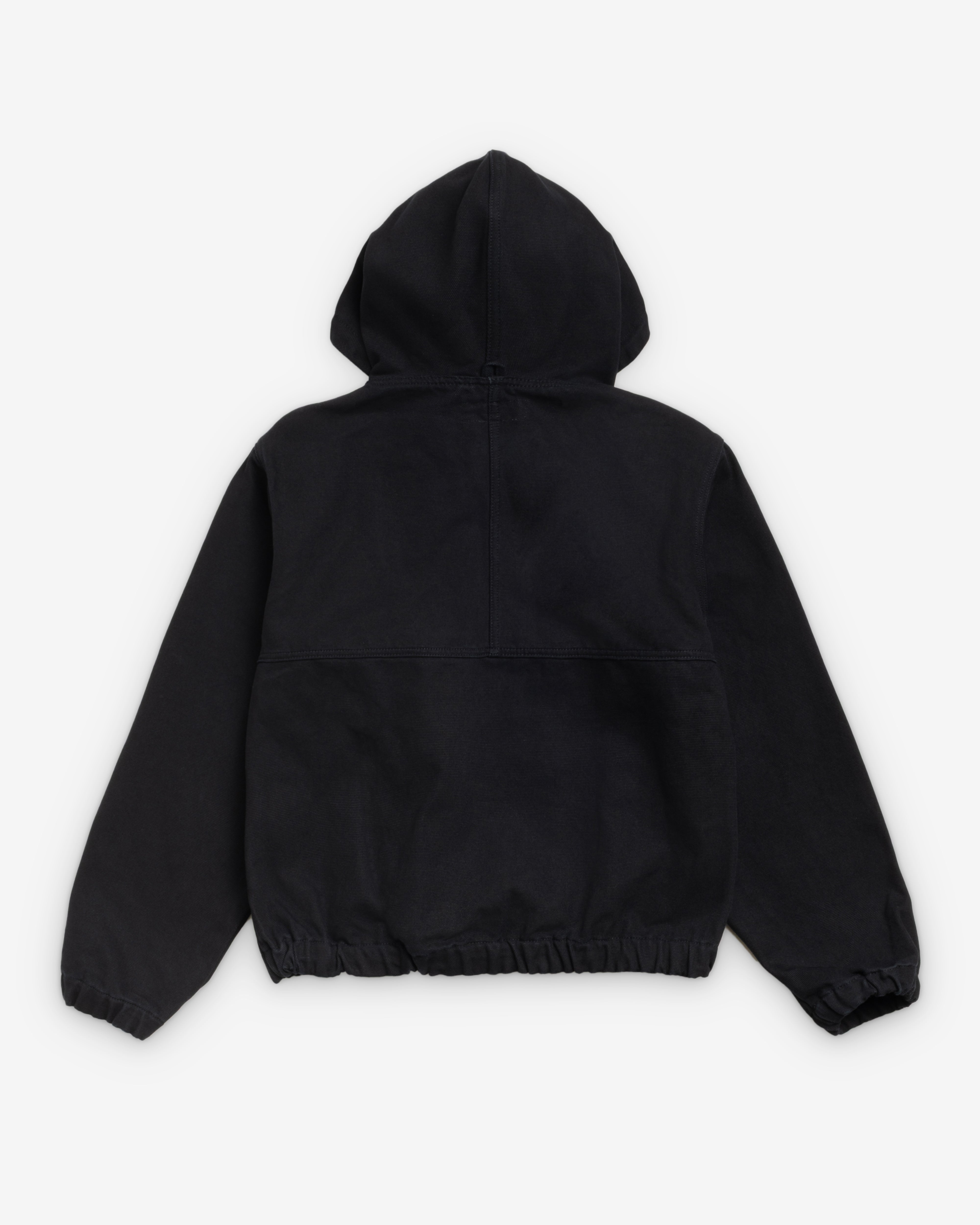 Stüssy: Men's Work Jacket Unlined Canvas (Black) | DSMNY E-SHOP