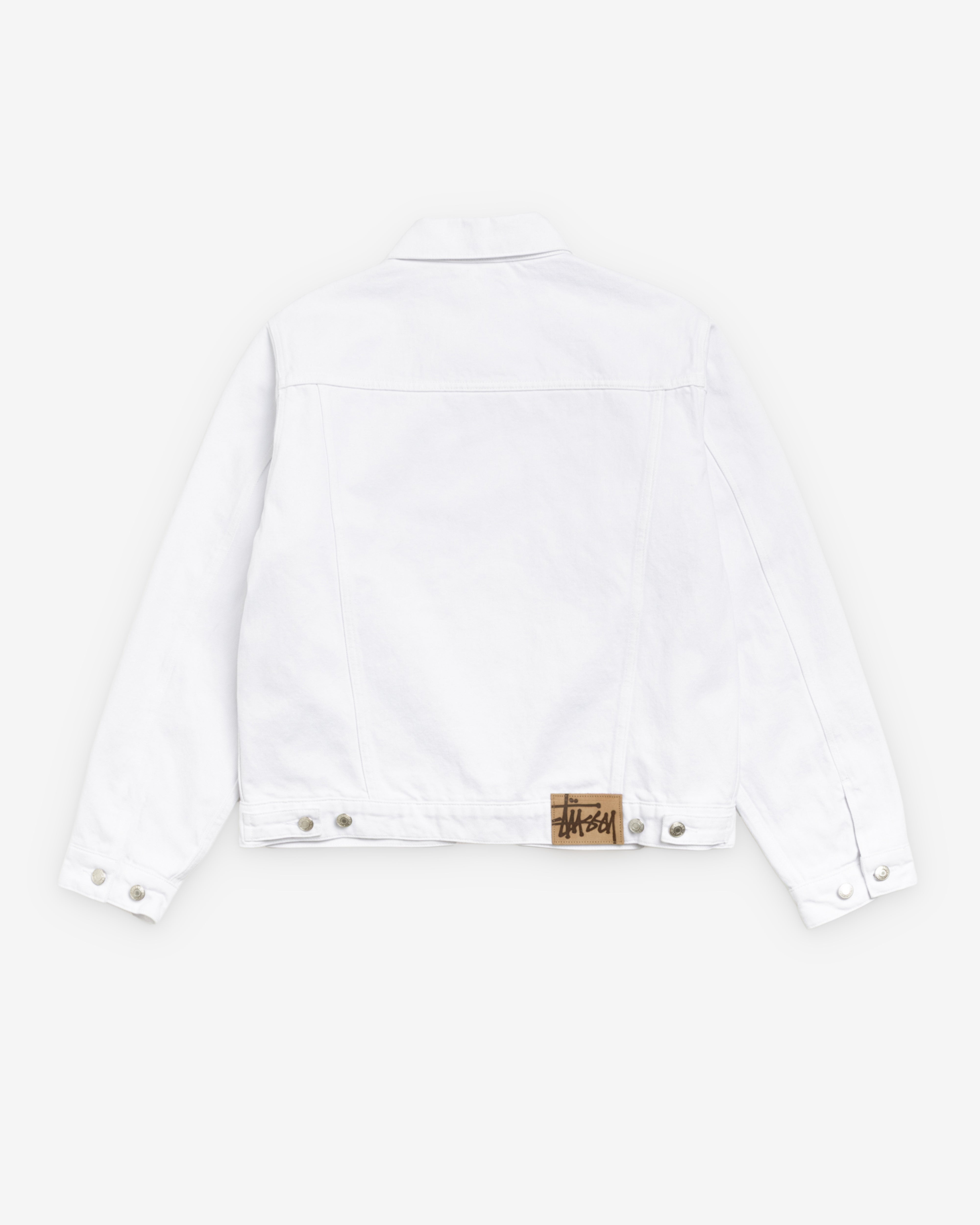 Stüssy: Men's Lined Denim Trucker (White) | DSMNY E-SHOP