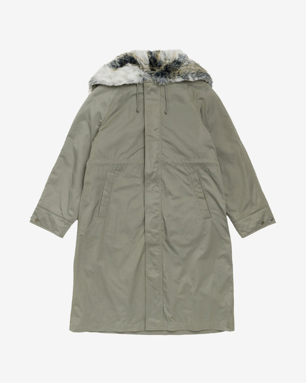Stüssy - Fur Hood Long Parka - (Olive Green)