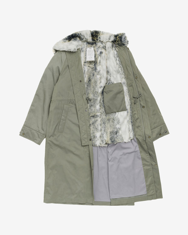Stüssy - Fur Hood Long Parka - (Olive Green)