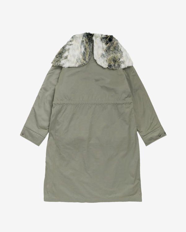 Stüssy - Fur Hood Long Parka - (Olive Green)