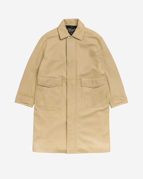 Stüssy - Men's Leather Duster - (Sand)