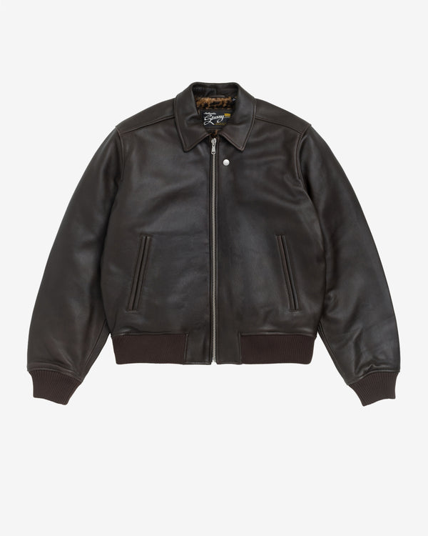 Stüssy - Fur Lined Flight Bomber Jacket - (Brown)