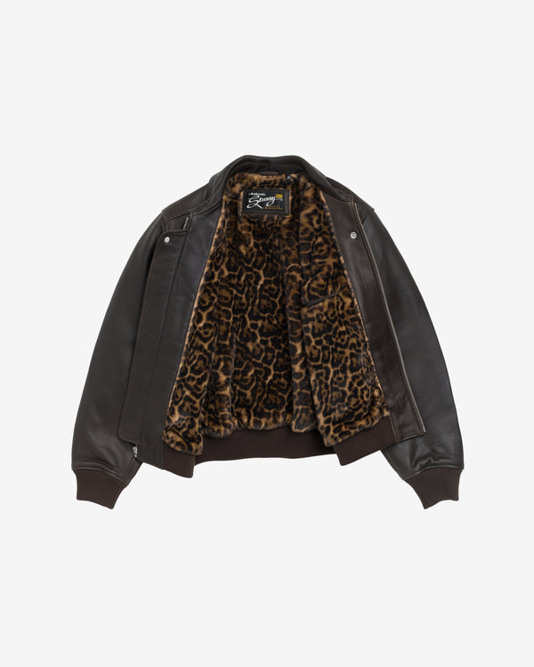 Stüssy - Fur Lined Flight Bomber Jacket - (Brown)