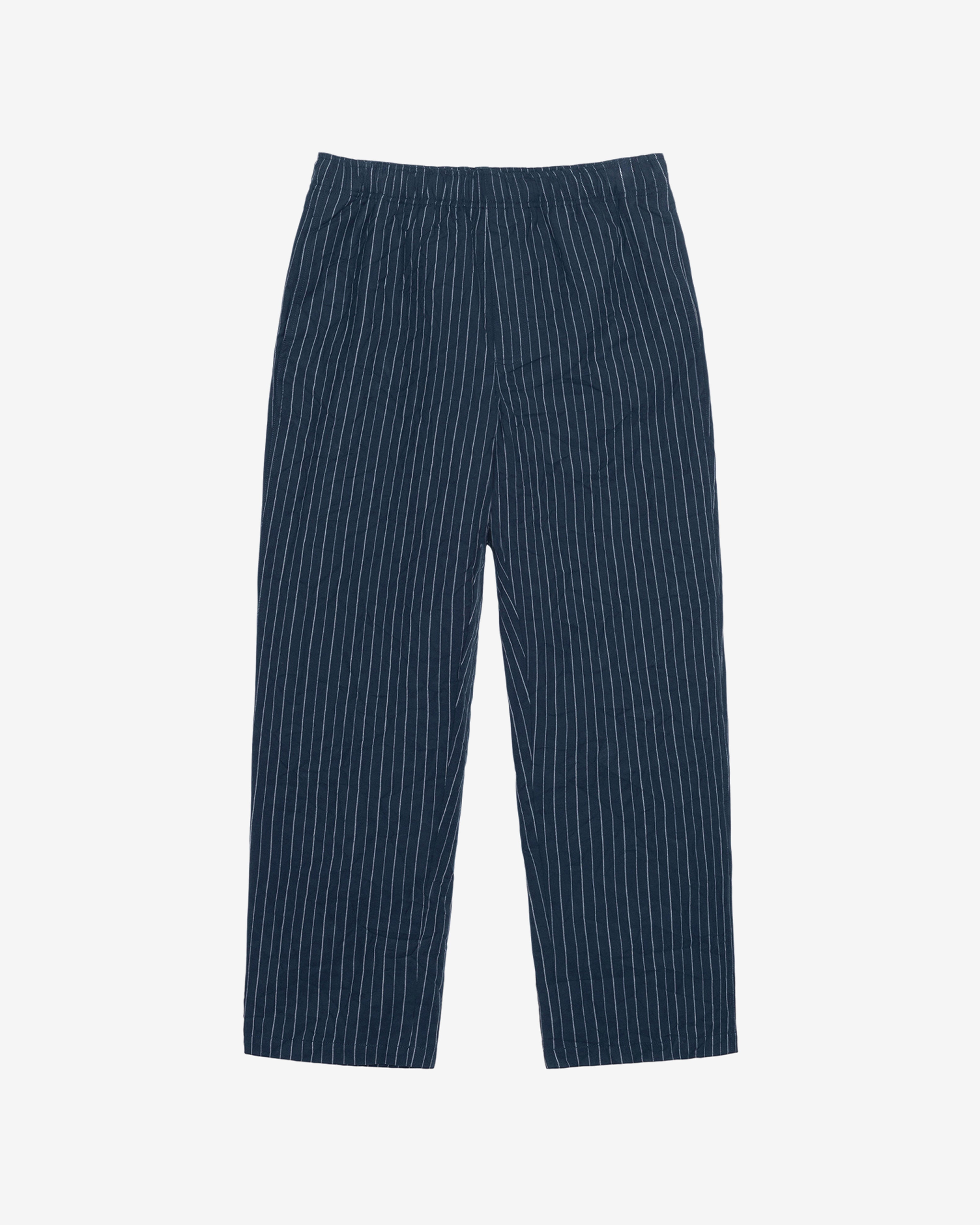 Stüssy - Men's Beach Pant Wrinkled Stripe - (Navy)