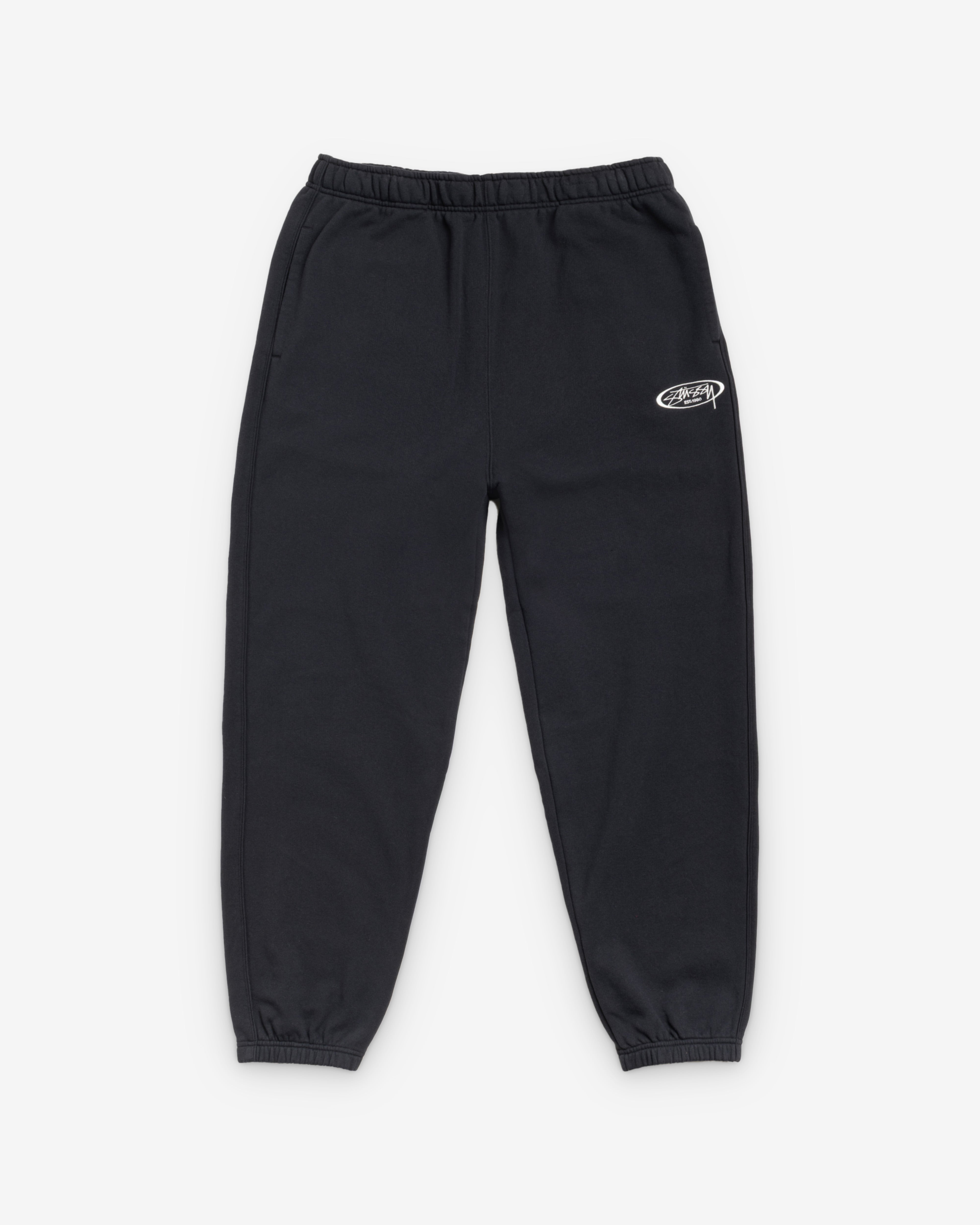 Stüssy: Men's Fleece Track Pant (Black) | DSMNY E-SHOP