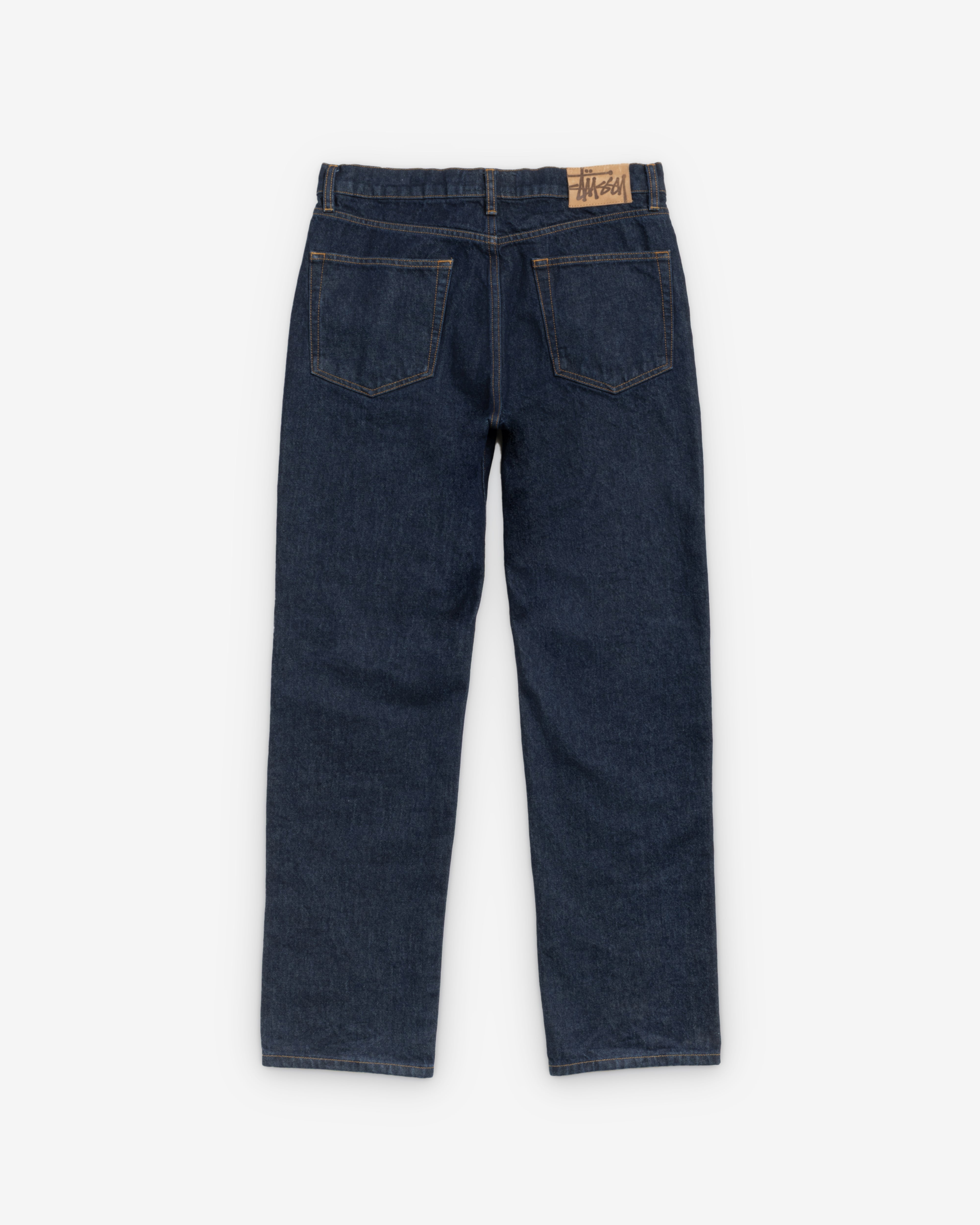 Stüssy: Men's New Slim Jeans Denim (Rinsed Indigo) | DSMNY E-SHOP