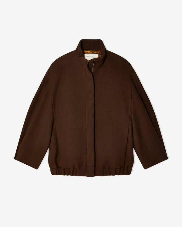 Dries Van Noten - Women's Stand Collar Bomber Jacket - (Brown)