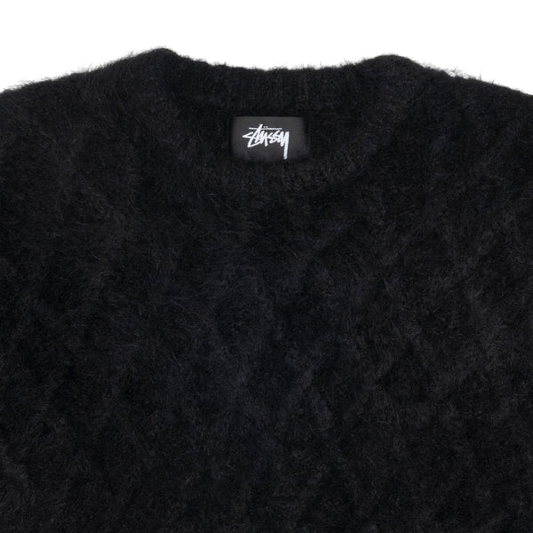Stüssy - Fuzzy Lattice Crew - (Black)