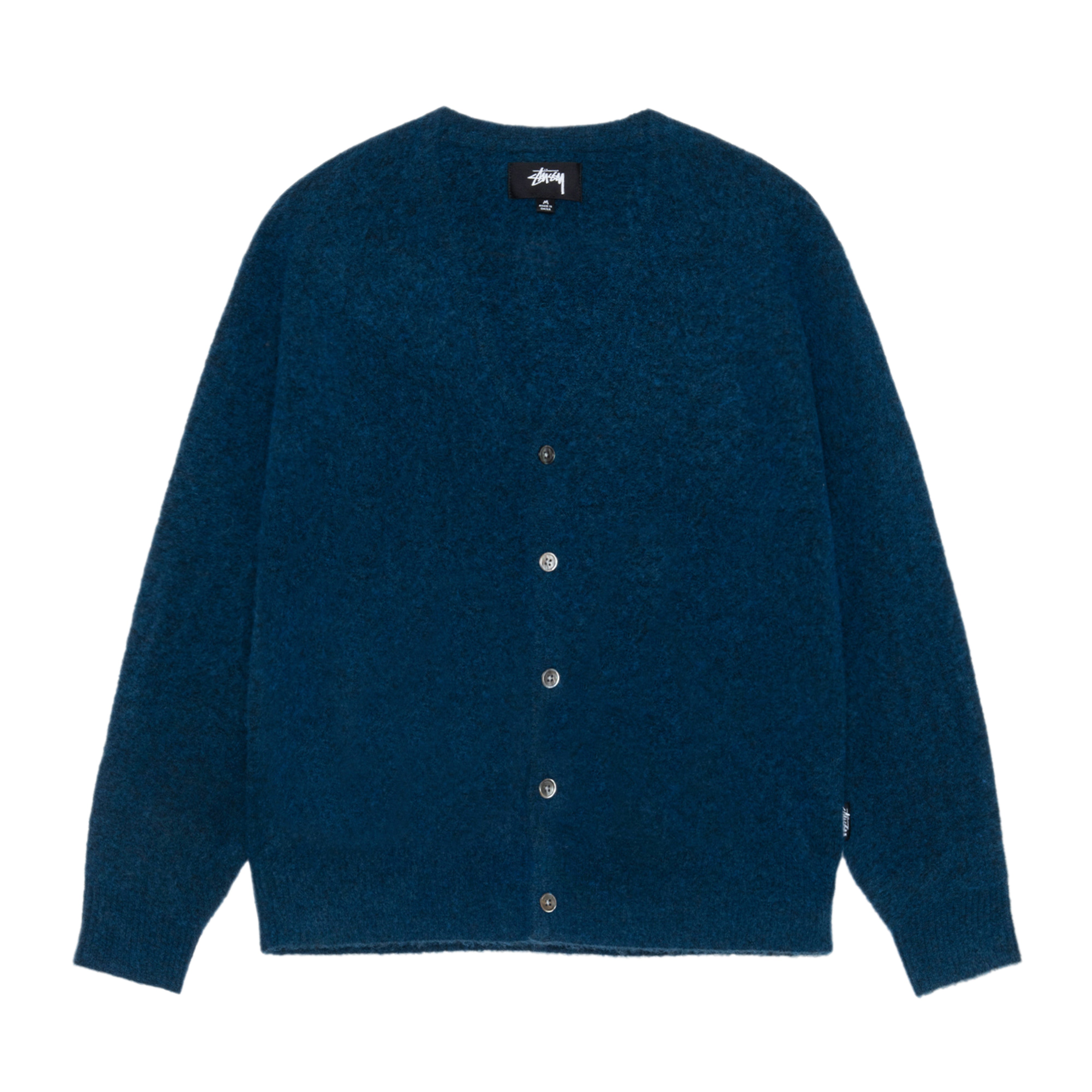 Stüssy: Brushed Cardigan (Blue) | DSMNY E-SHOP