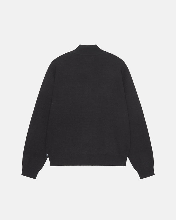 Stüssy - Men's Half Zip Mock Neck Sweater - (Black)