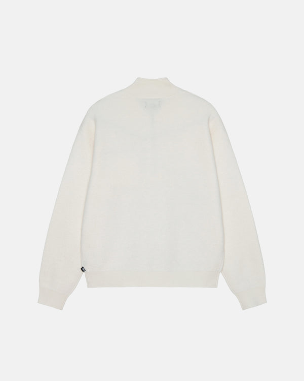 Stüssy - Men's Half Zip Mock Neck Sweater - (Ivory)