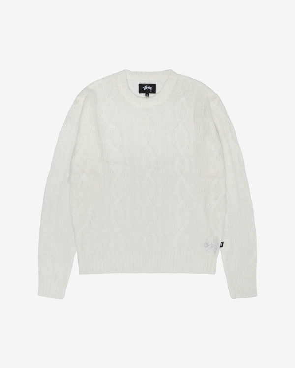 Stüssy - Men's Cable Loose Knit Sweater - (Ivory)