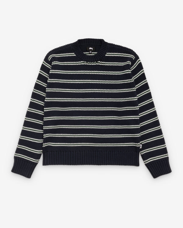 Stüssy - Men's Stripe Knit Crew - (Ocean)