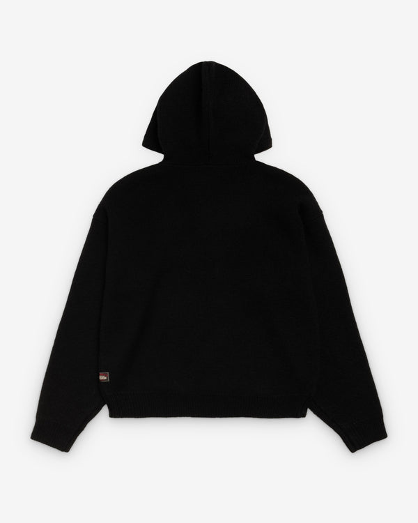 Stüssy - Men's Quarter Zip Sweater Hoodie - (Black)