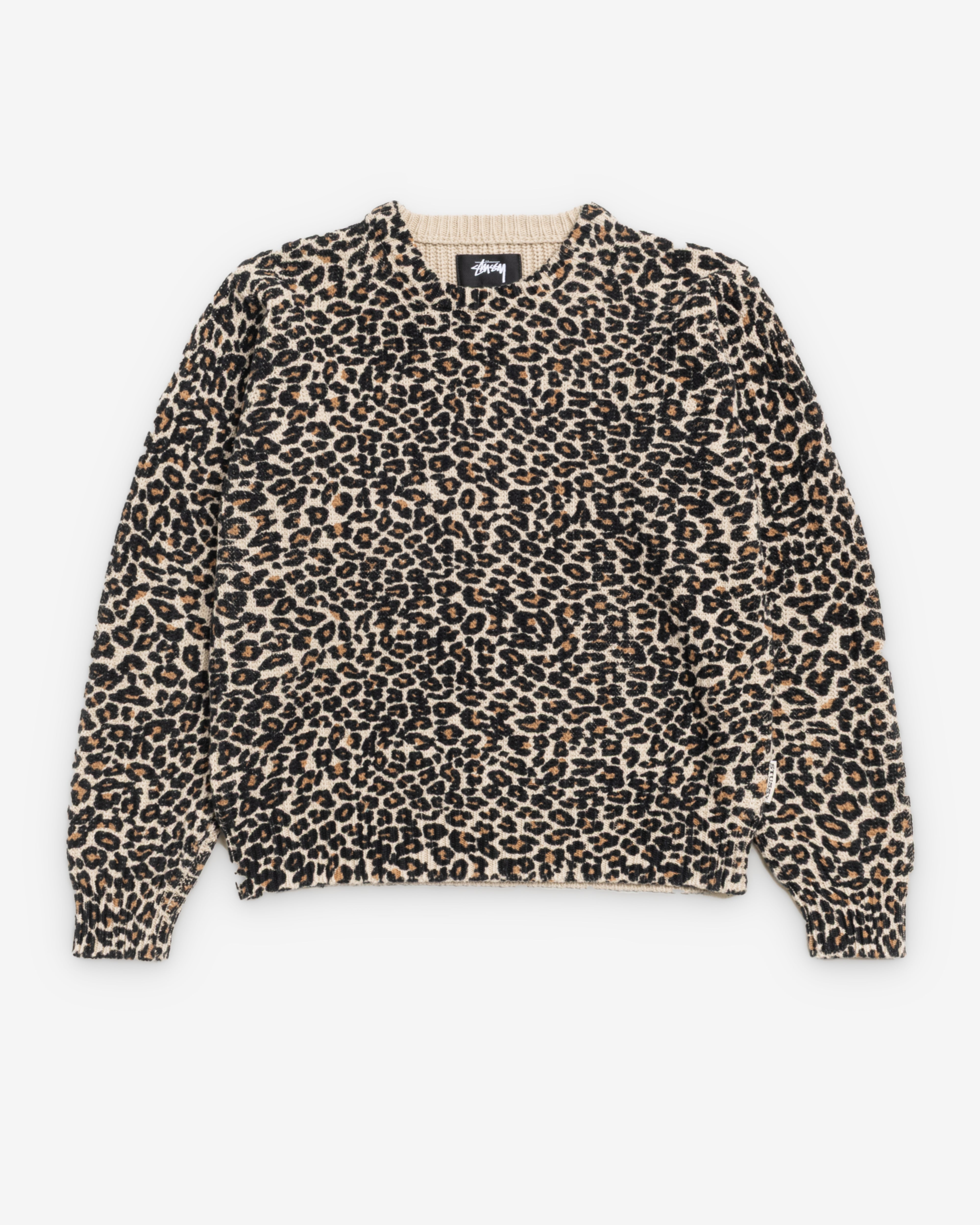 Stüssy: Men's Leopard Sweater (Leopard) | DSMNY E-SHOP