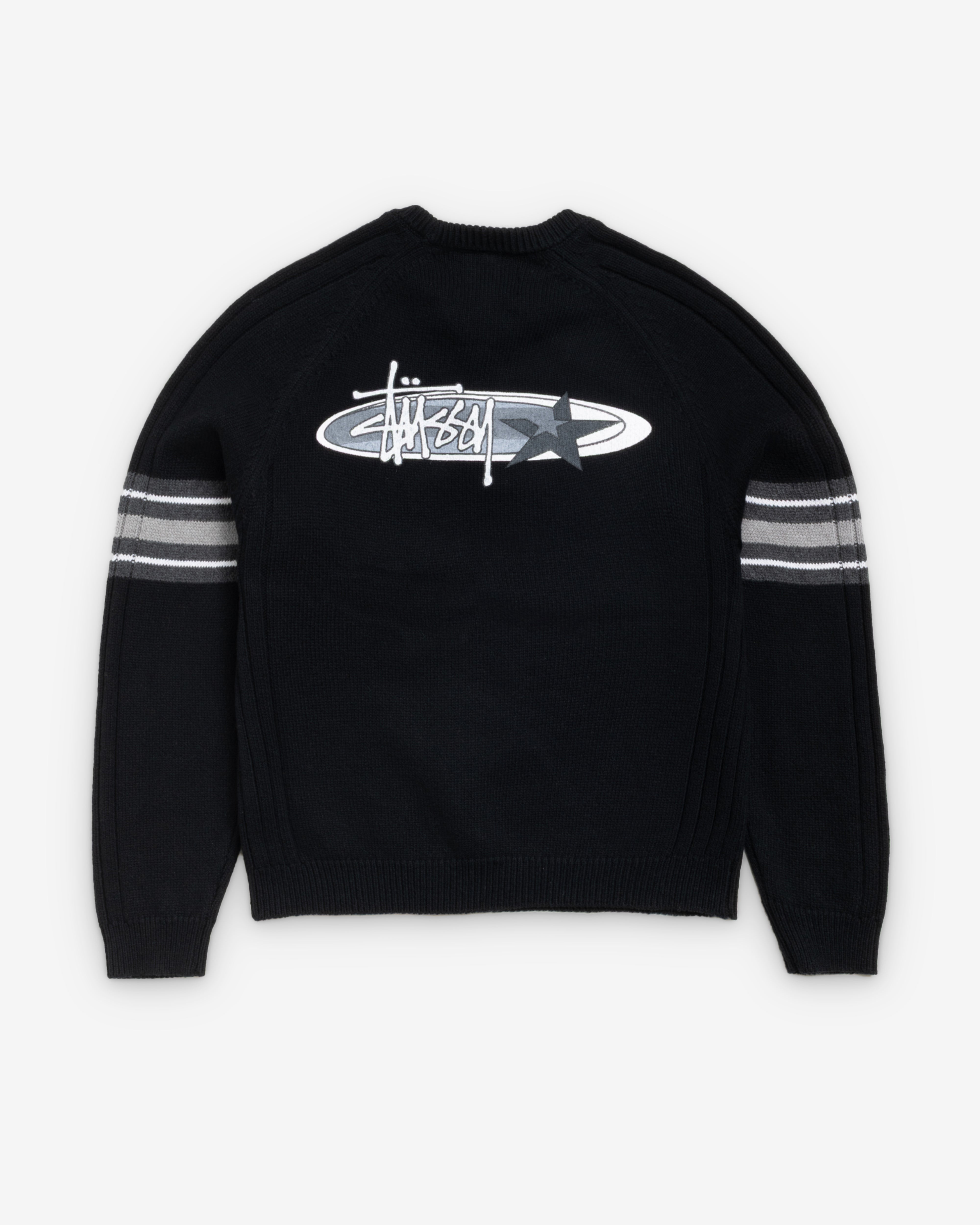 【本日限定価格】Stussy STRIPE RAGLAN CREW ブラック Stripe Raglan Crew – Black | Tops & Knits | Stüssy Japan