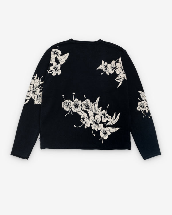 Stüssy - Men's Floral Roll Neck Sweater - (Black)