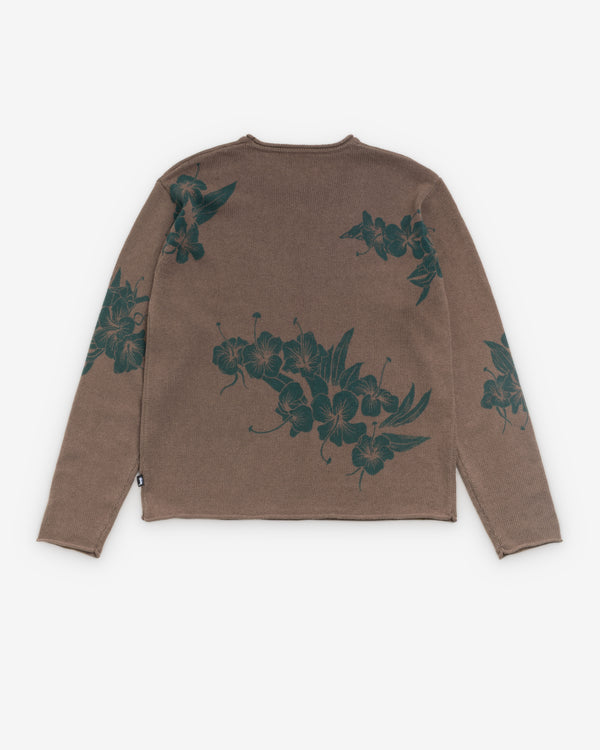 Stüssy - Men's Floral Roll Neck Sweater - (Brown)