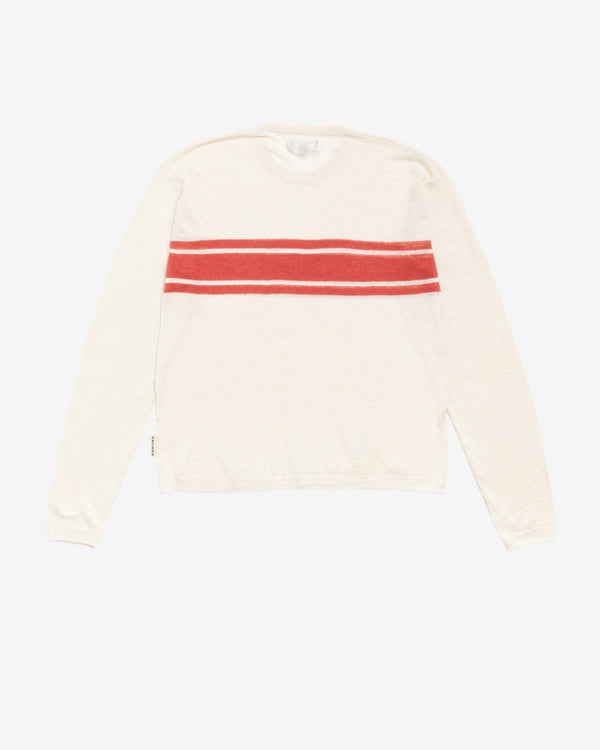 Stüssy - Men's Striped Long Sleeve Sweater - (Bone)