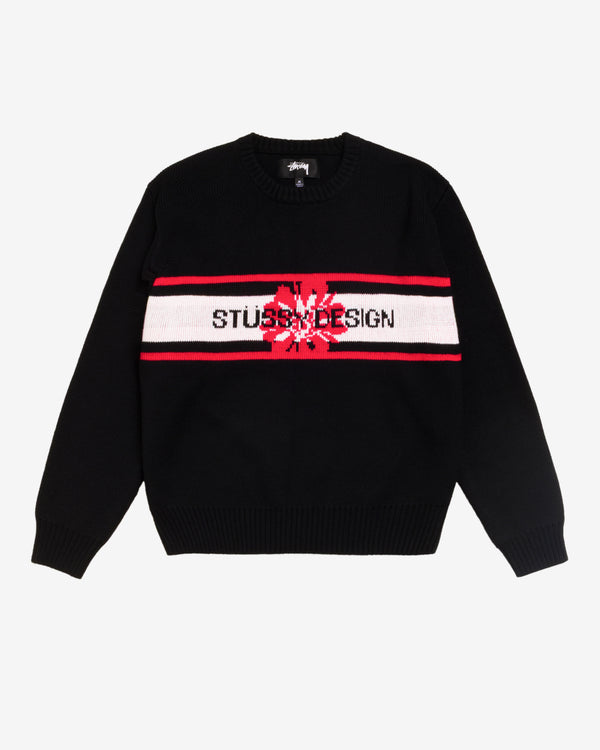 Stüssy - Men's Striped Hibiscus Sweater - (Black)