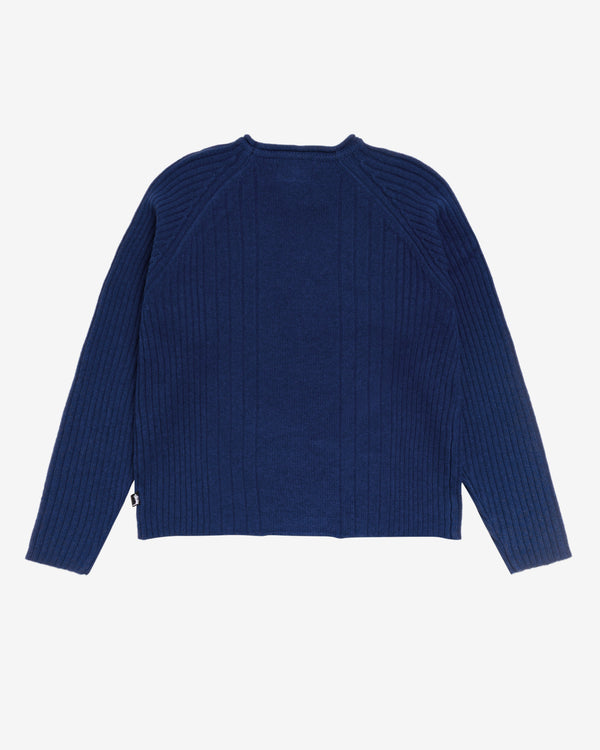 Stüssy - Men's Merino Roll Neck Sweater - (Blue)