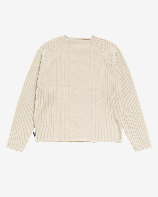 Stüssy - Men's Merino Roll Neck Sweater - (Natural)