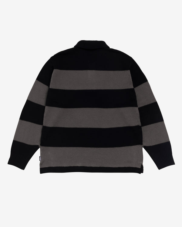 Stüssy - Pique Knit Striped Rugby - (Black)