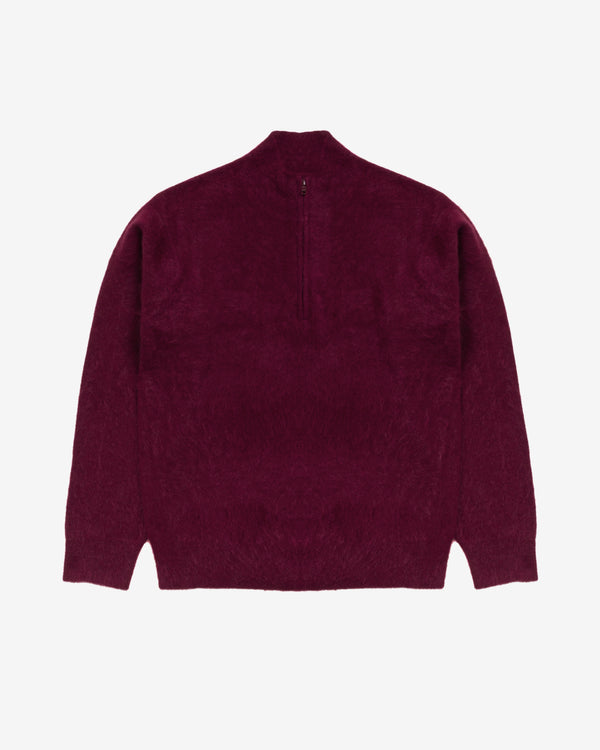 Stüssy - Brushed Quarter Zip Sweater - (Burgundy)