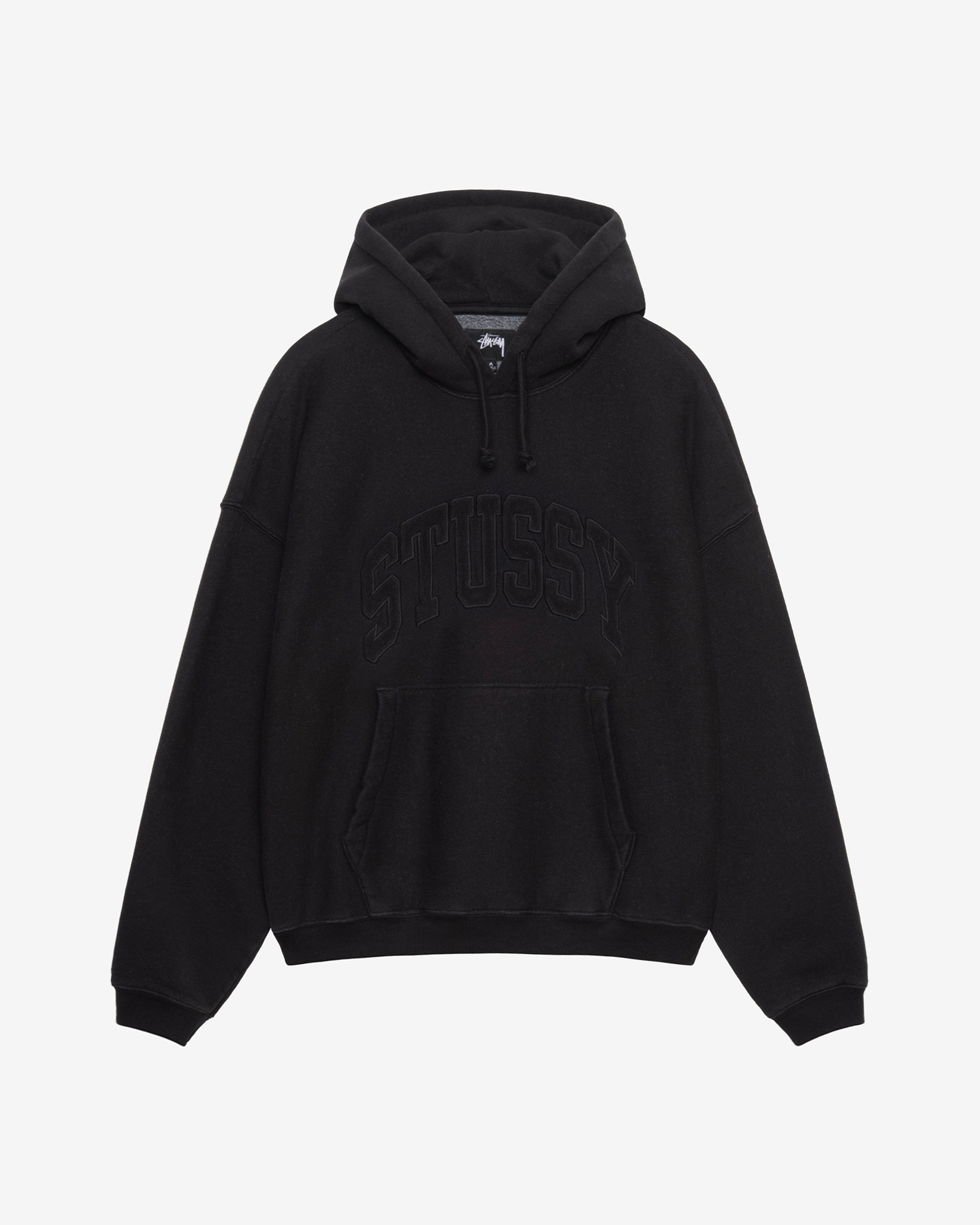 Stüssy - Men's Embroidered Relaxed Hoodie - (Washed Black) – DSMNY E-SHOP