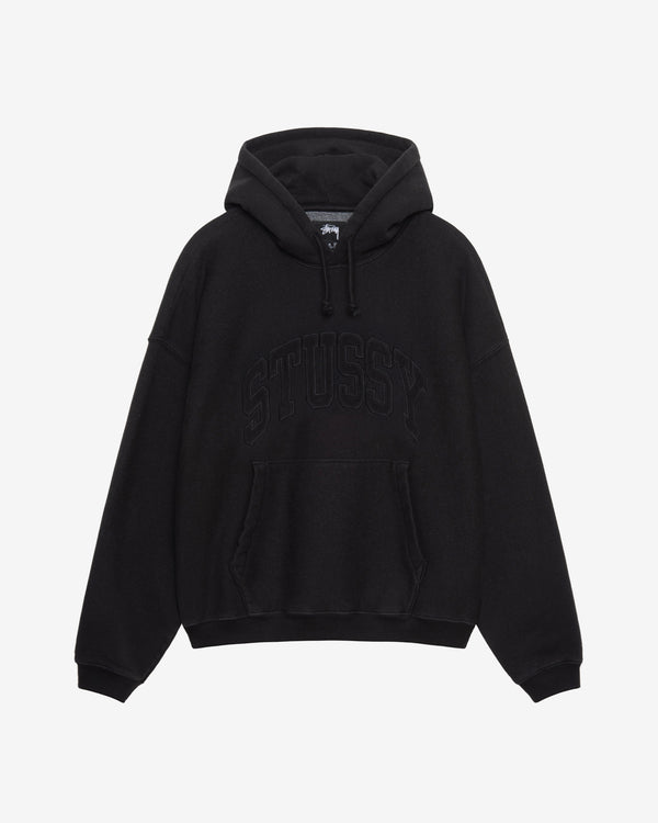 Stüssy - Men's Embroidered Relaxed Hoodie - (Washed Black)